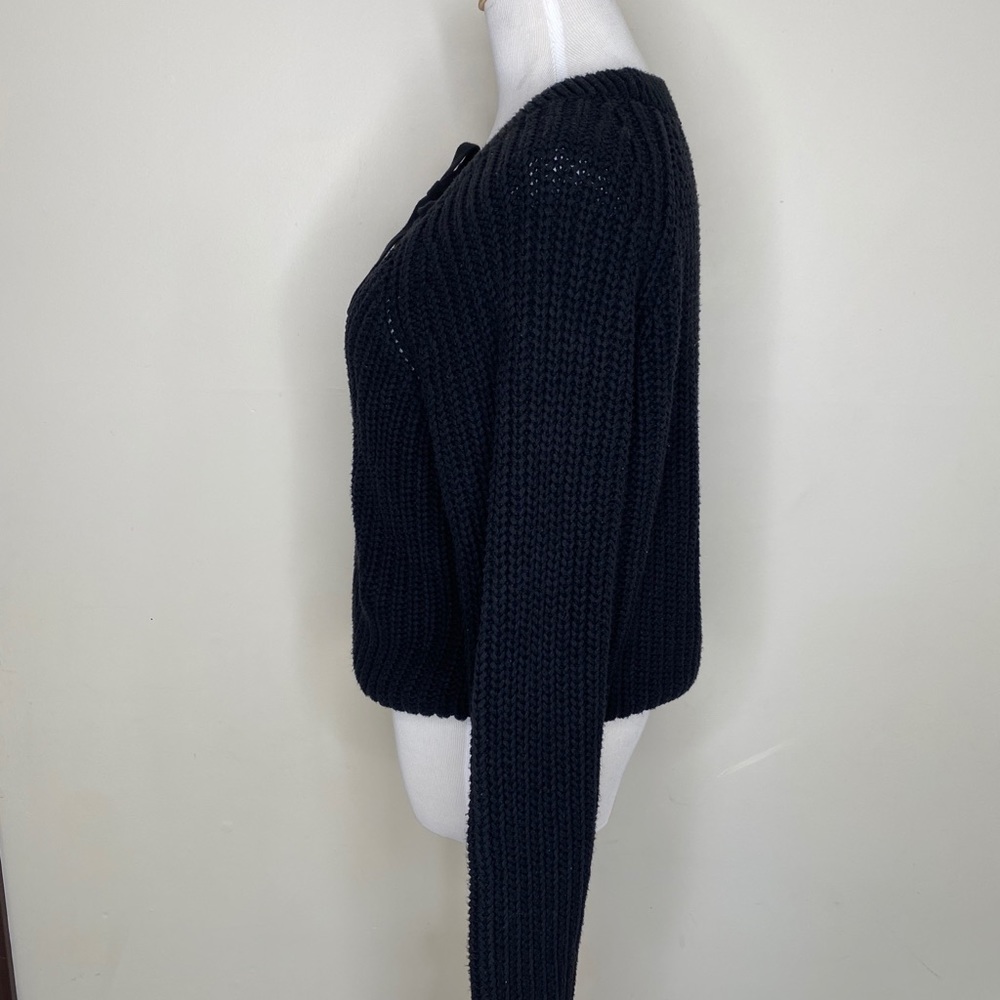 Kendall and Kylie Chunky Lace up Sweater Large - Picture 2 of 7